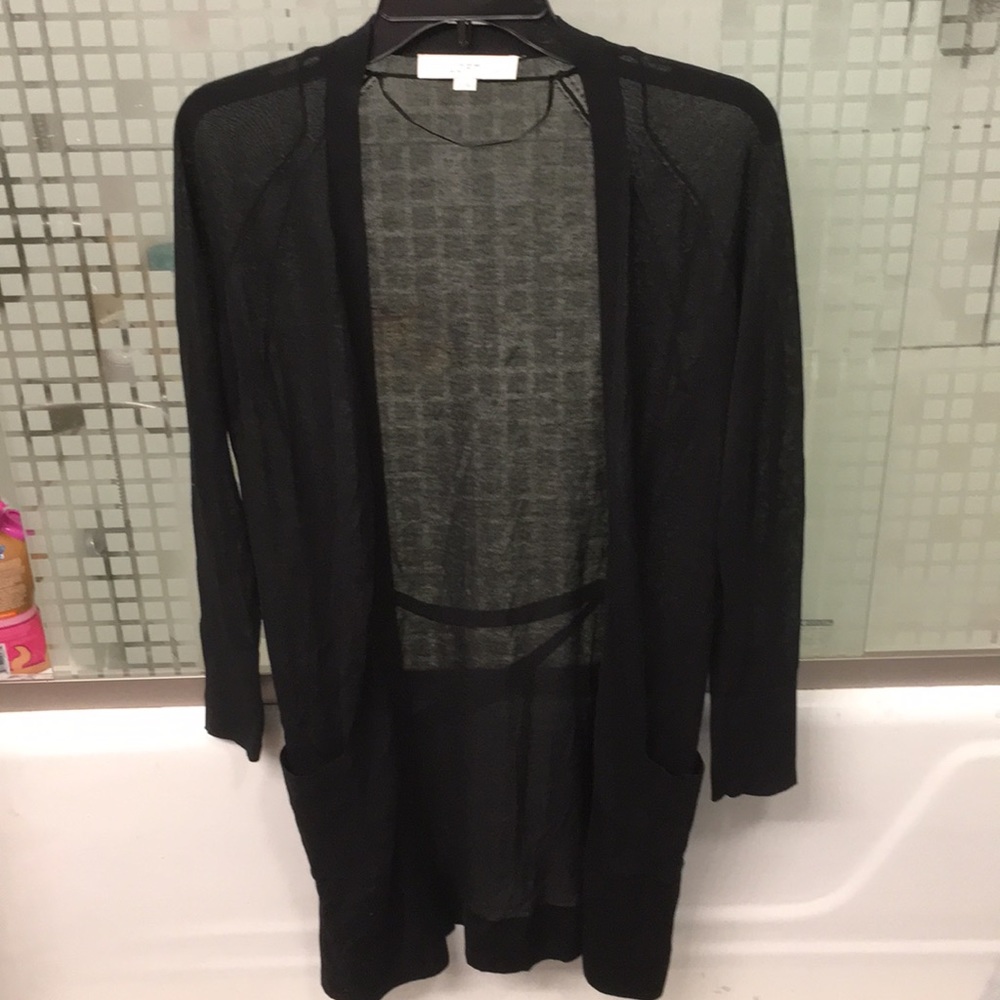 Semi sheer long cardigan